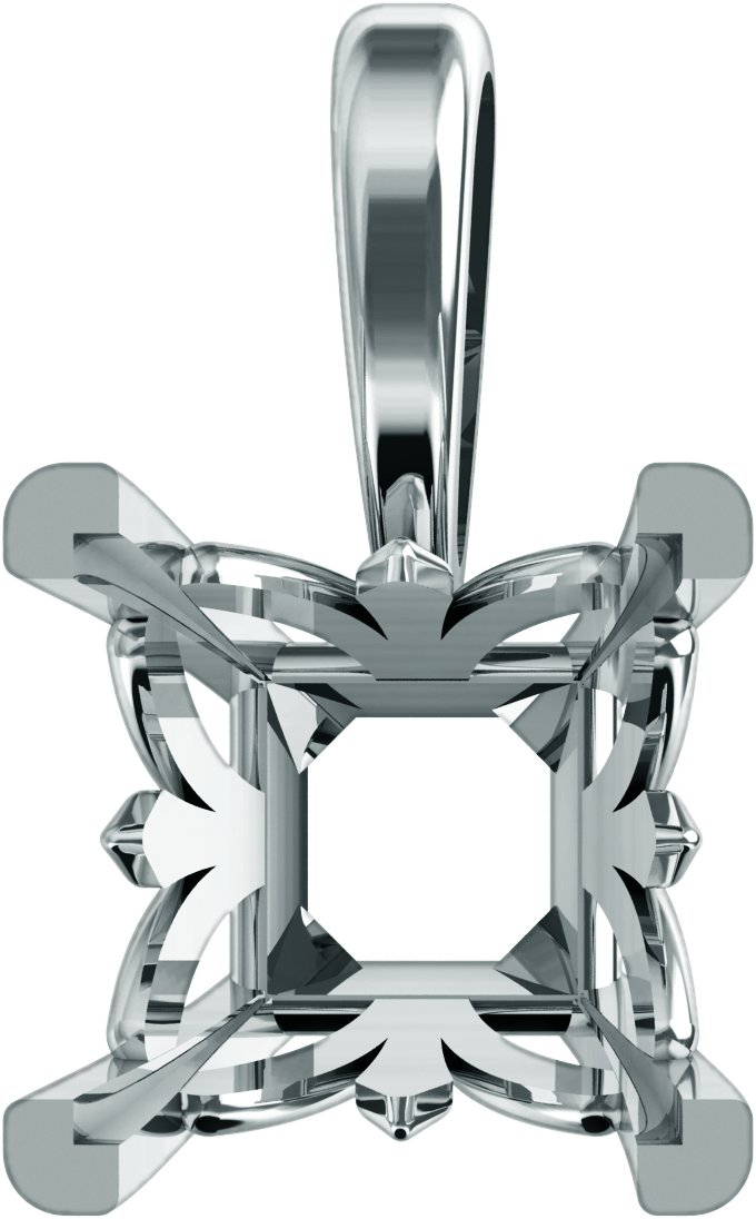 Square V-End Fleur-de-lis Pendant