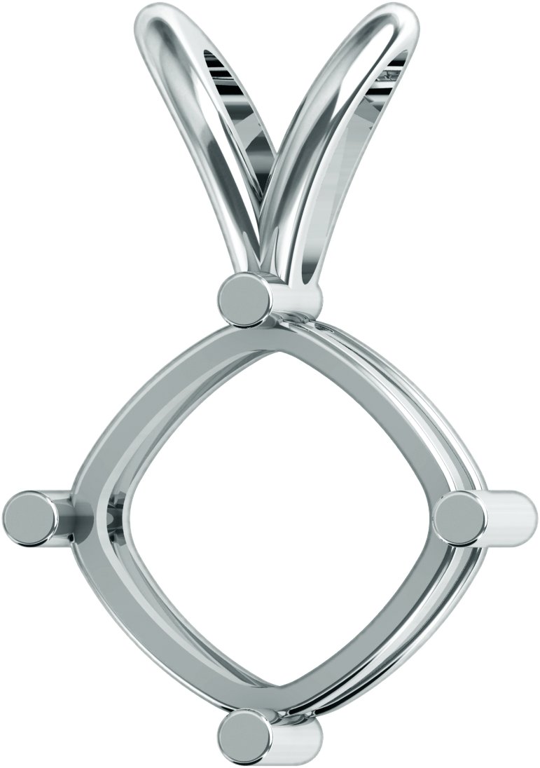 Cushion 4-Prong Pendant