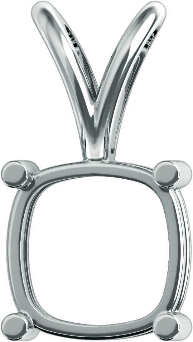 Cushion 4-Prong Pendant