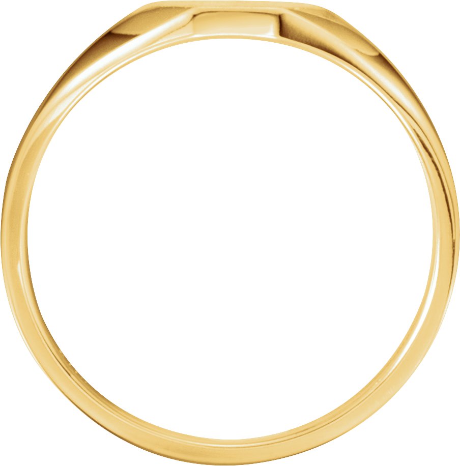 14K Yellow 9x7 mm Octagon Signet Ring 