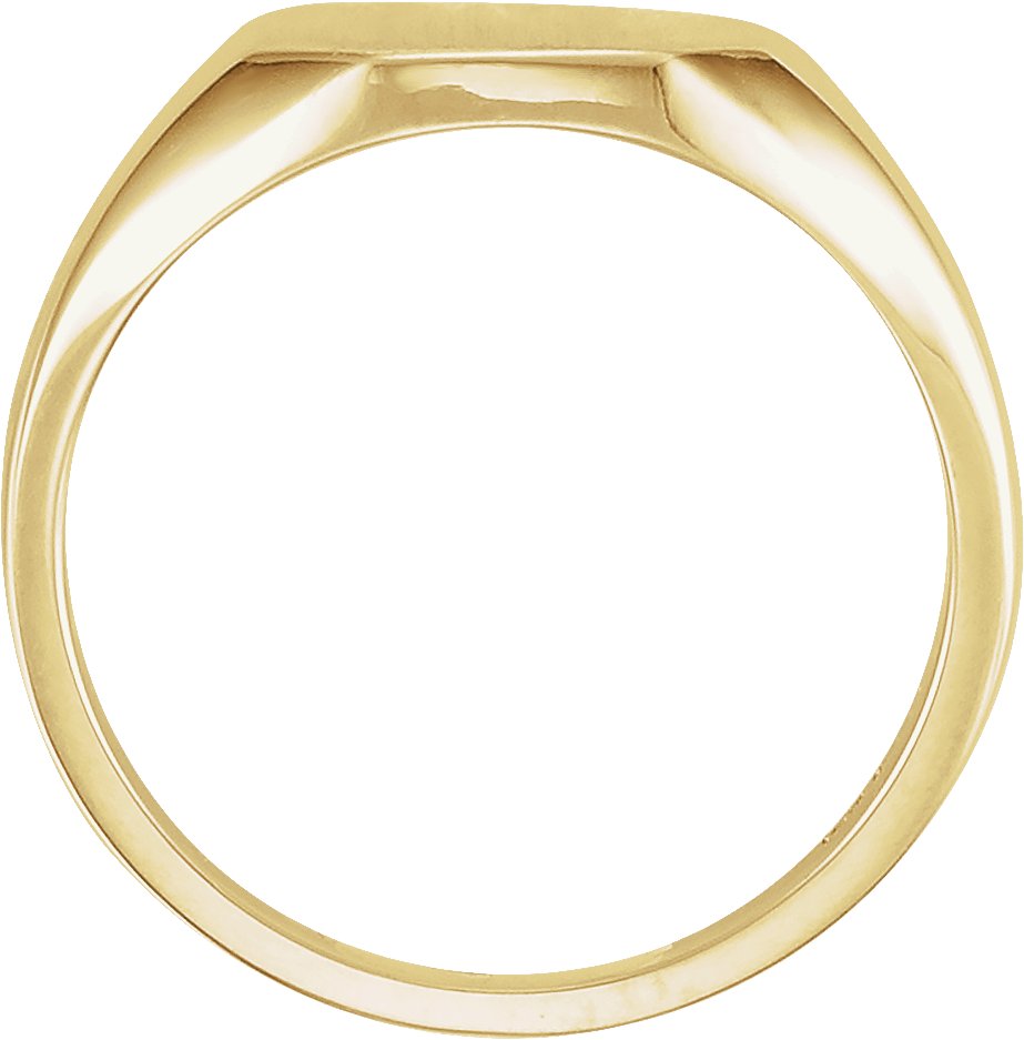 14K Yellow 11x9 mm Octagon Signet Ring 