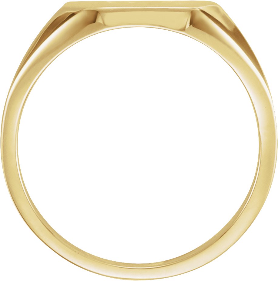 14K Yellow 12x10 mm Octagon Signet Ring 