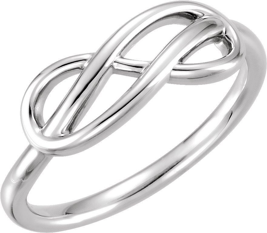 14K White Double Infinity-Inspired Ring