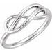 14K White Double Infinity-Inspired Ring