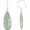 Sterling Silver Green Quartz Earrings Ref 4943035