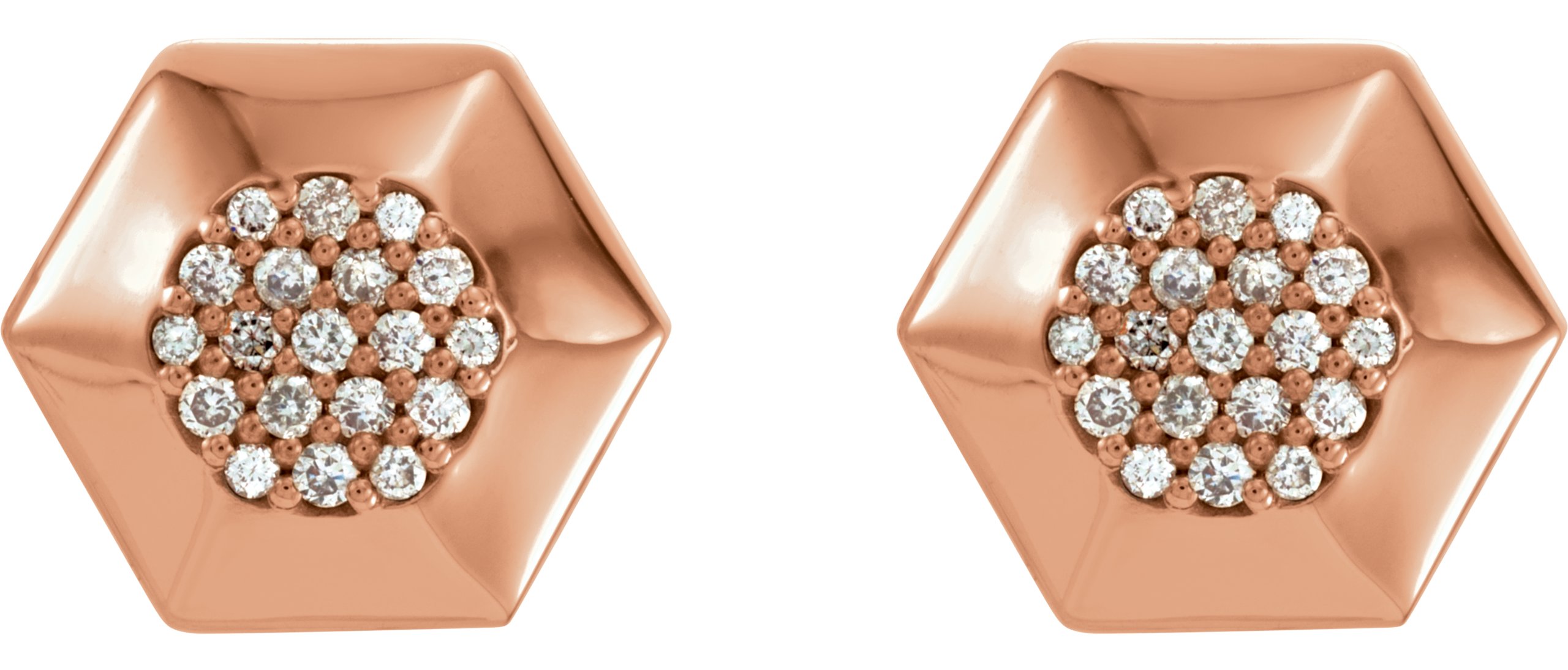 Alternative view of Geometric Cluster Earrings