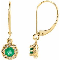 Diamond or Gemstone Halo-Style Earrings or Mounting