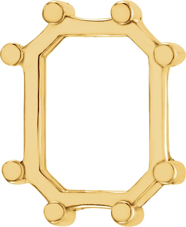 14K Yellow Gold 7x5 mm Emerald 8-Prong Basket Setting | Stuller