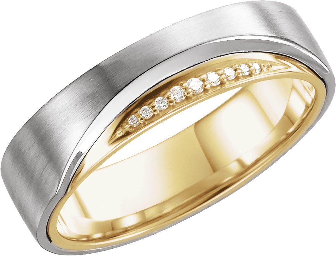 Two-Tone 6mm Diamond Band or Mounting