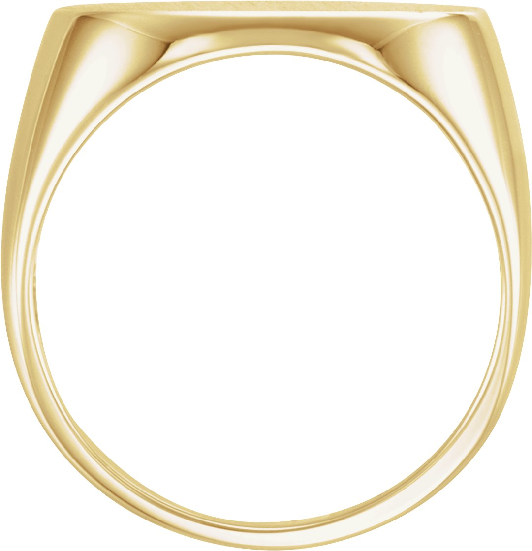 14K Yellow 18x12 mm Oval Signet Ring