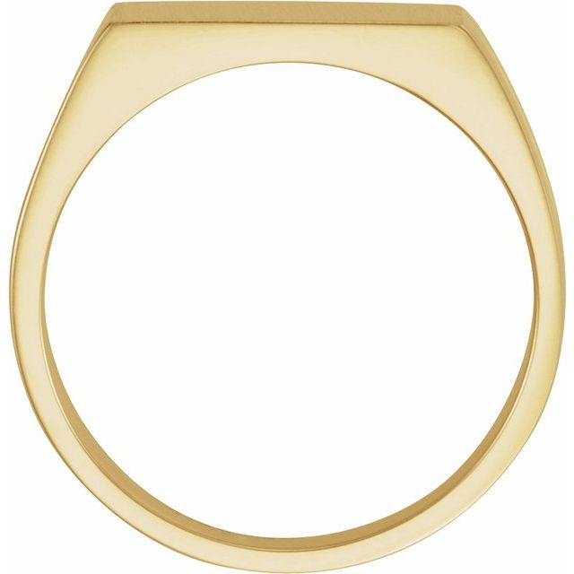 14K Yellow 15x11 mm Rectangle Signet Ring