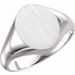 Sterling Silver 11x9.5 mm Oval Signet Ring