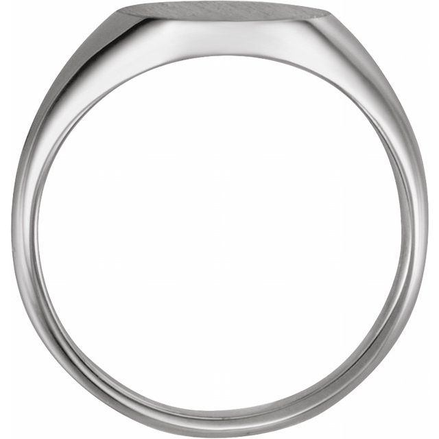 Sterling Silver 11x9.5 mm Oval Signet Ring