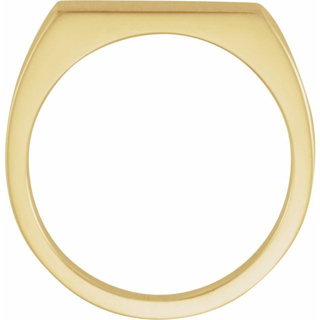 14K Yellow 15x9 mm Rectangle Signet Ring