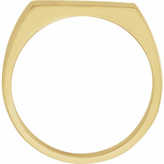 14K Yellow 15x7.5 mm Rectangle Signet Ring