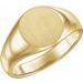 10K Yellow 13 mm Round Signet Ring