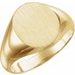 14K Yellow 15x13 mm Oval Signet Ring