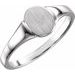 Sterling Silver 7x6 mm Oval Signet Ring Size 4