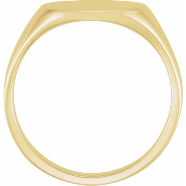 14K Yellow 12x9 mm Oval Signet Ring 