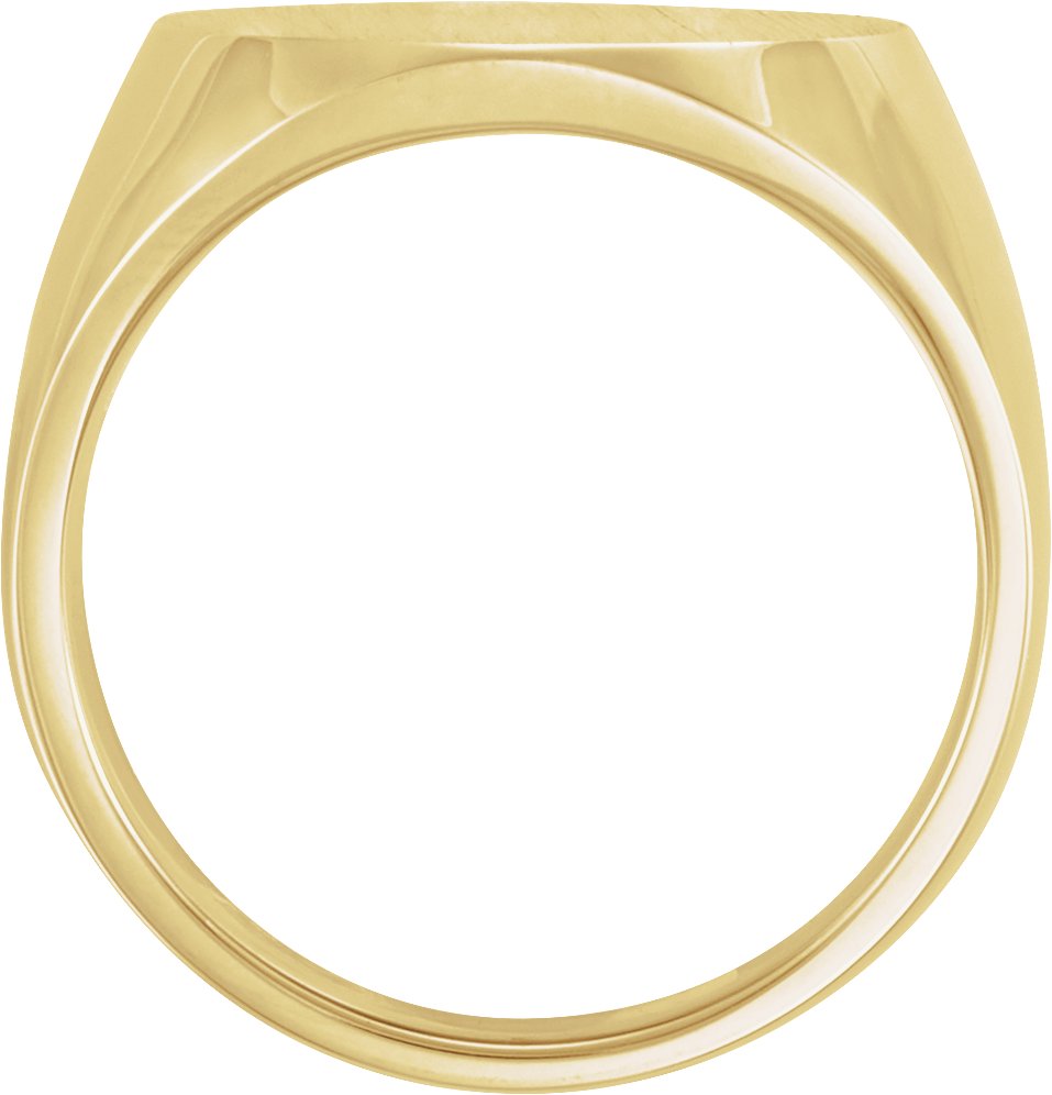 14K Yellow 20x17 mm Oval Signet Ring