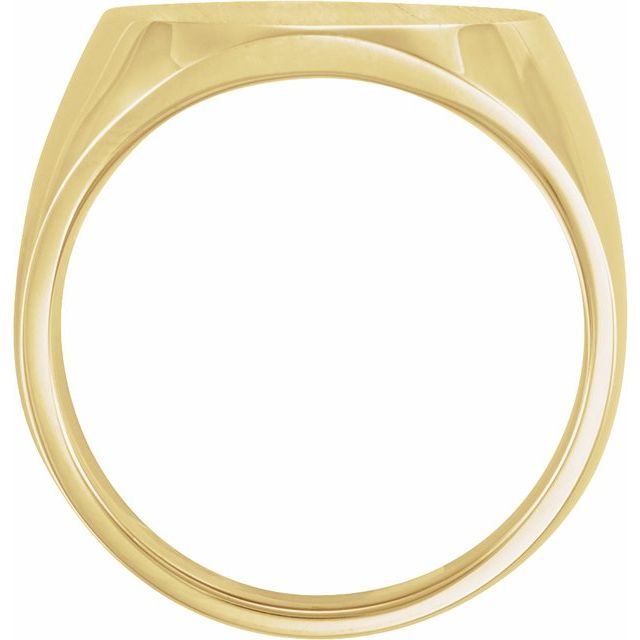 10K Yellow 20x17 mm Oval Signet Ring