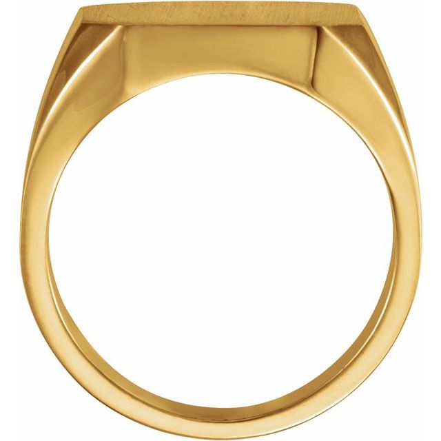 14K Yellow 18x16 mm Octagon Signet Ring 