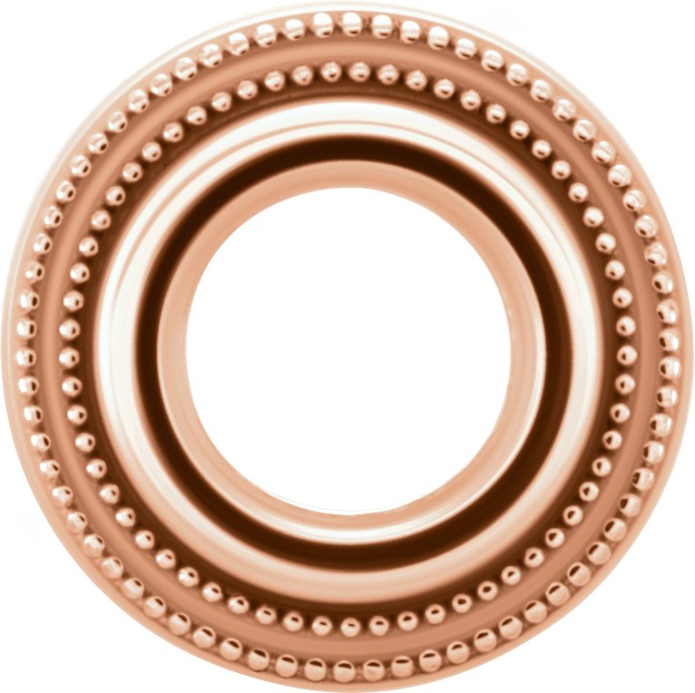 Round Bezel-Set Milgrain Top Setting