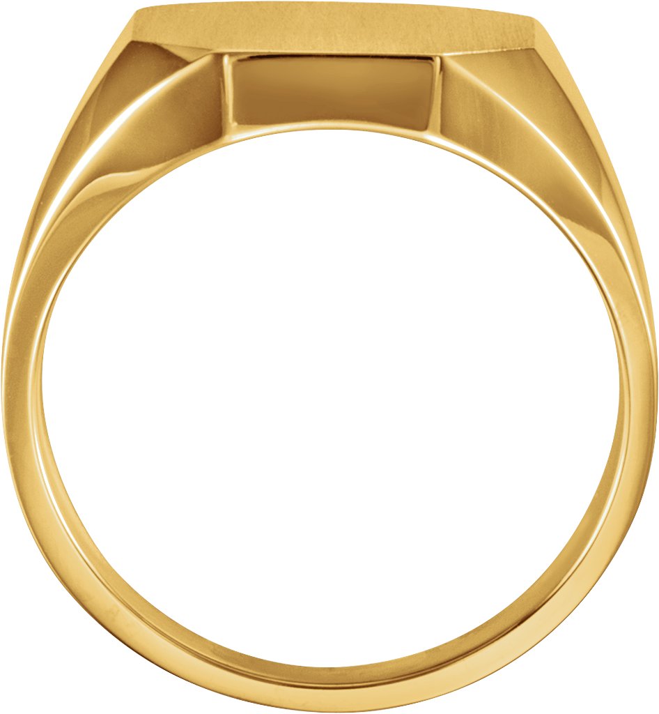 14K Yellow 16x14 mm Octagon Signet Ring