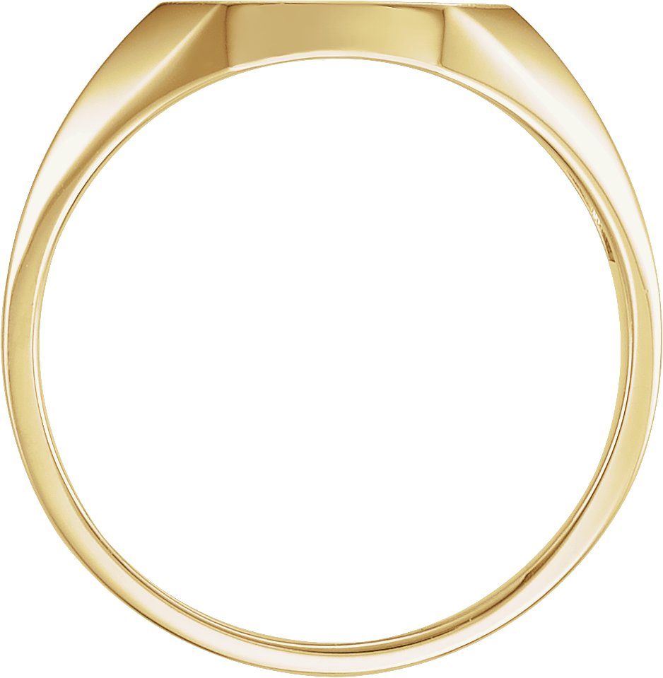 14K Yellow 14x12 mm Octagon Signet Ring