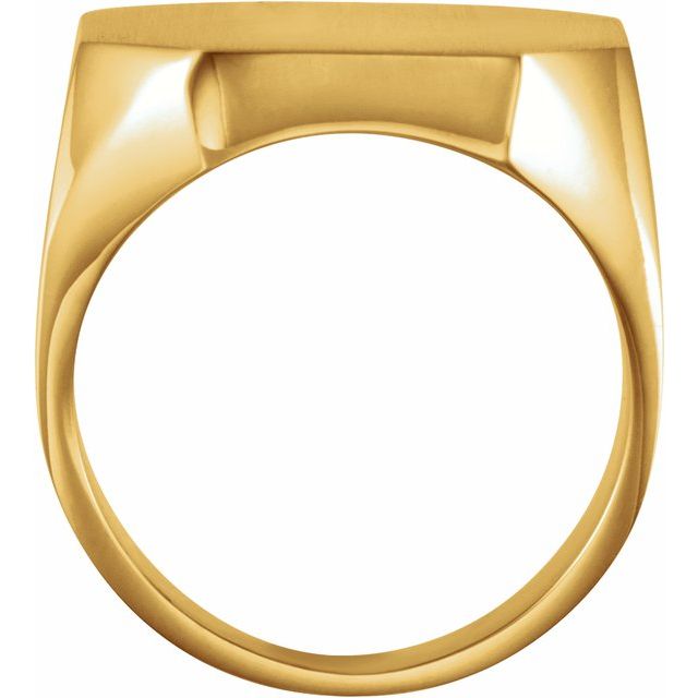 10K Yellow 22x20 mm Octagon Signet Ring