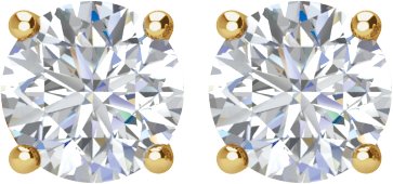 Alternative view of Round 4-Prong Stud Earrings