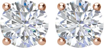 14K Rose 1 1/2 CTW Natural Diamond Stud Earrings