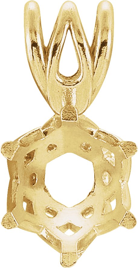 Round 6-Prong Crown Pendant