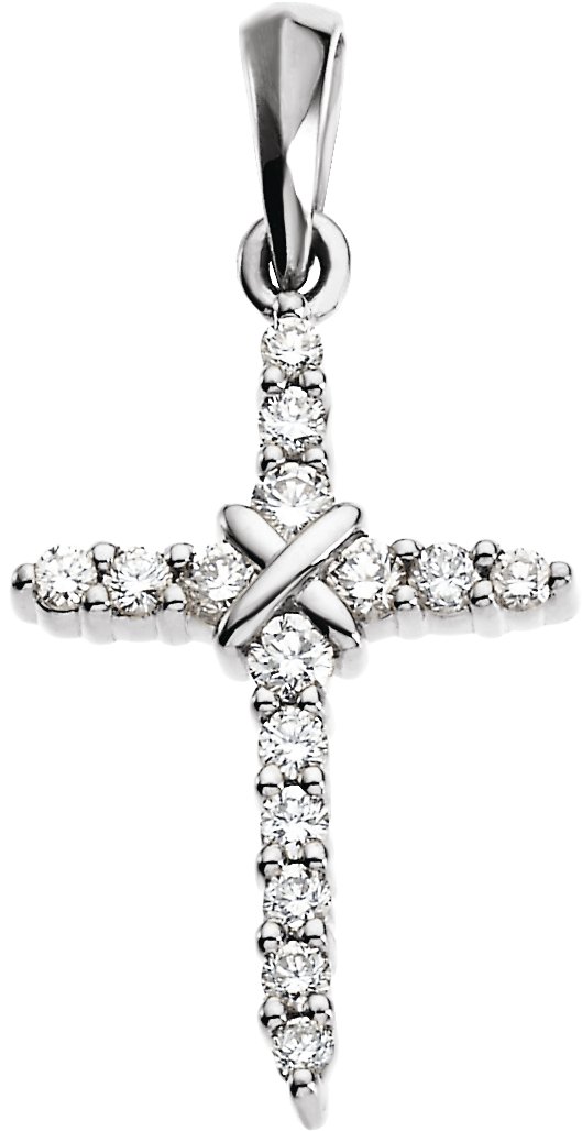 Diamond Cross Pendant 19 x 12mm Ref 734600