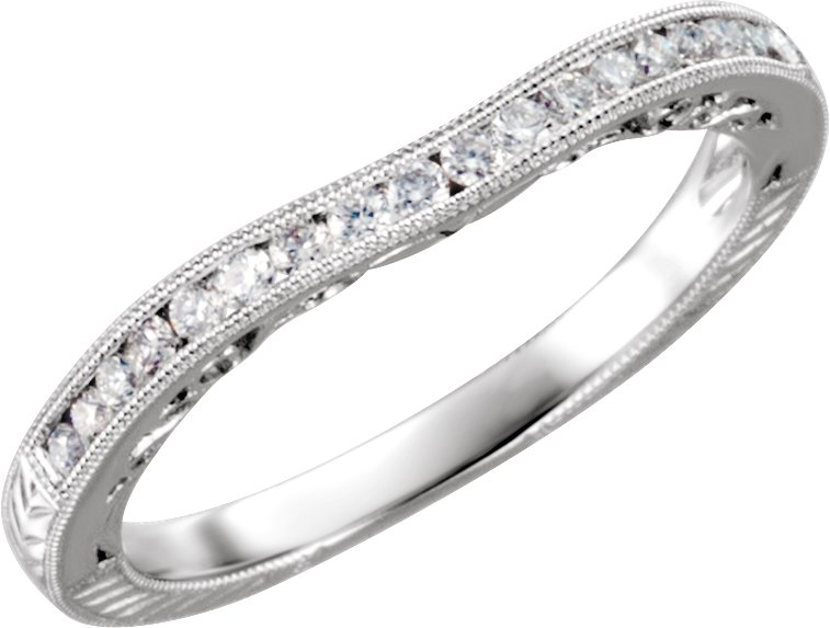 14K White 1/6 CTW Diamond Band Size 6