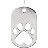 14K White Our Cause for Paws Dog Tag Pendant Ref. 3242237