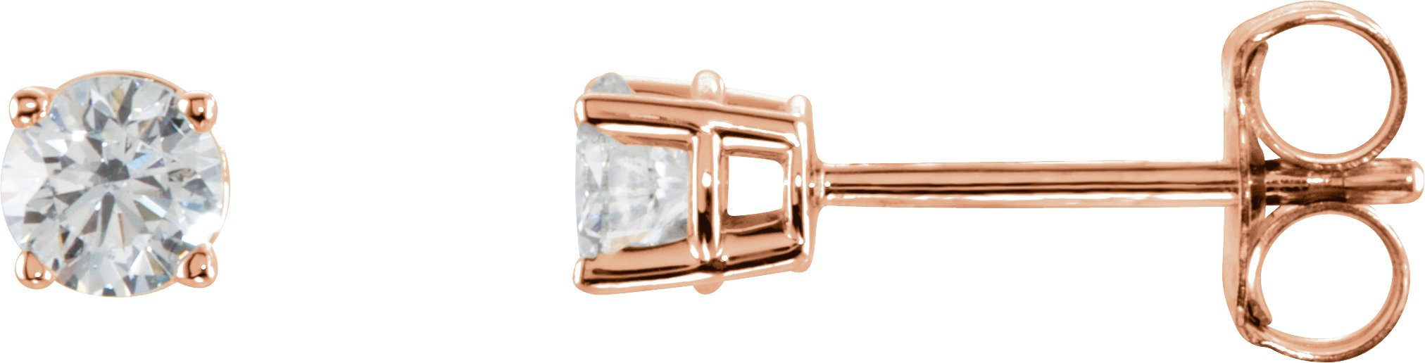 14K Rose 1/3 CTW Natural Diamond Stud Earrings