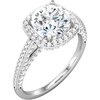 10K White 5.25 mm Round Cubic Zirconia and .50 CTW Diamond Engagement Ring Ref 4733182