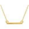 14K Yellow 18x1.5 mm Petite Bar 16 18 inch Necklace Ref. 11896049