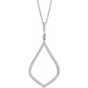14K Rose 1/4 CTW Diamond 18" Necklace 