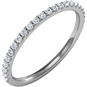 14K White 1/4 CTW Natural Diamond Band