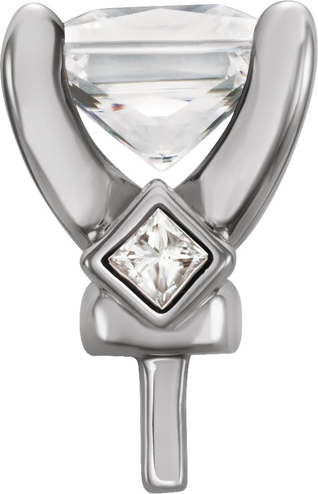 Square 4-Prong Accented Peg Setting