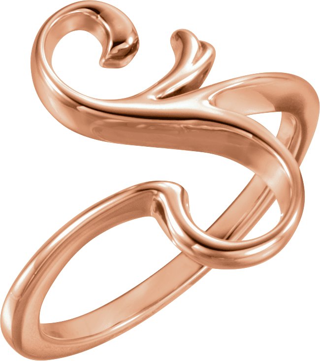 14K Rose Freeform Ring