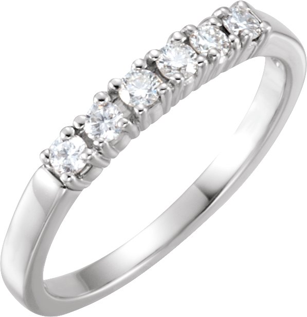 14K White 1/4 CTW Natural Diamond Band