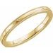 14K Yellow 2 mm Flat Band with Hammered Texture & Milgrain Size 7.5