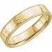 14K Yellow 5 mm Flat Band with Hammered Texture & Milgrain Size 9