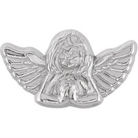 14K White Praying Angel Lapel Pin