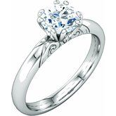 Split-Prong Solitaire Engagement Ring