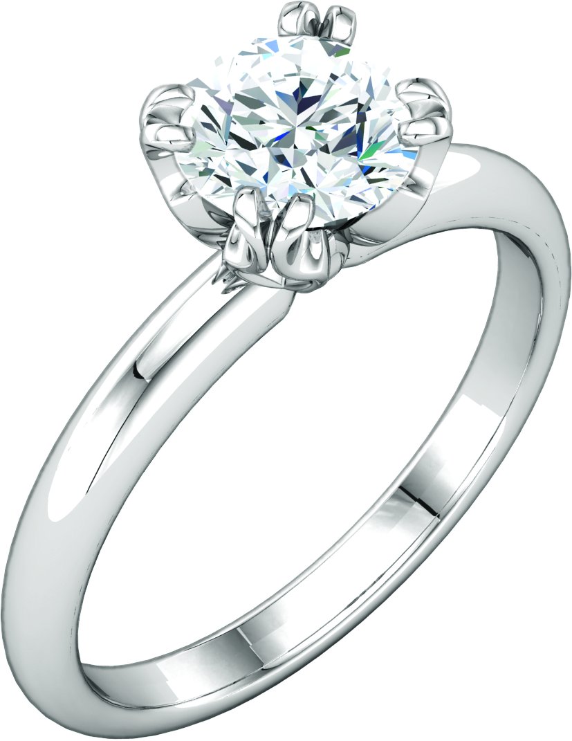 Round Solitaire Engagement Ring Mounting