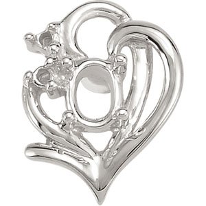 Oval 4-Prong Accented Earrings